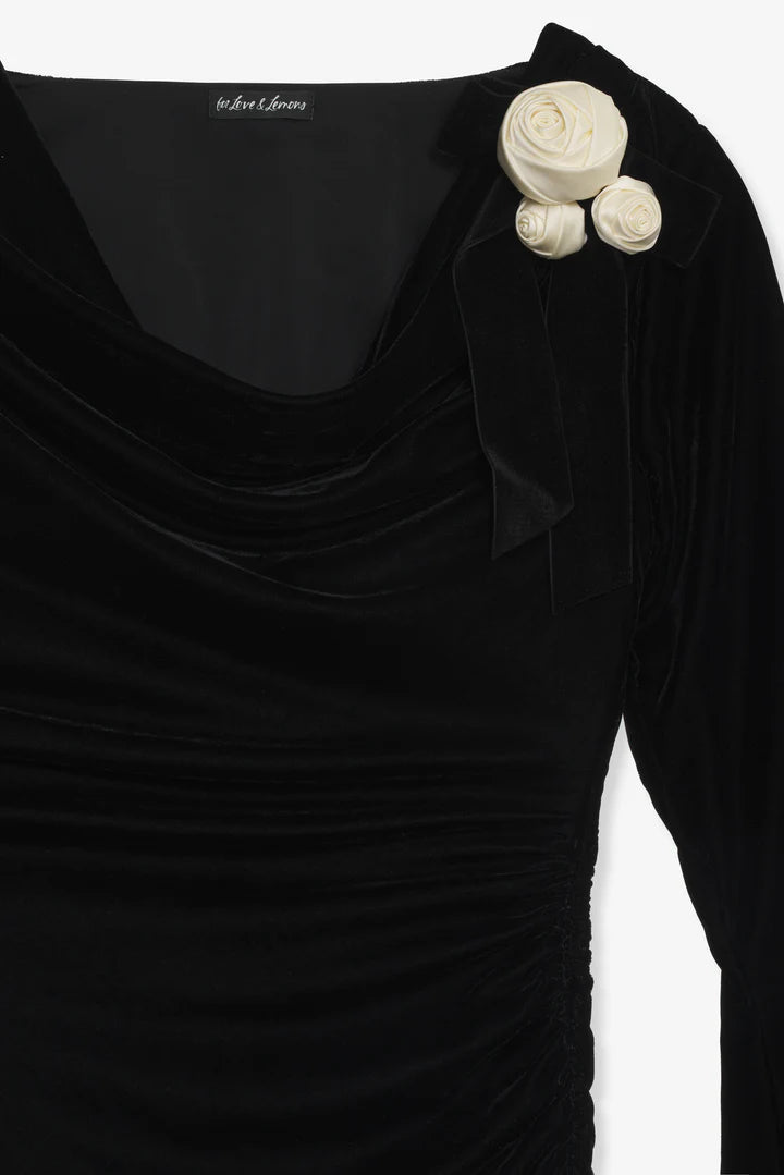 for love and lemons tamera mini dress For Love & Lemons Tamera Velvet Mini Dress
