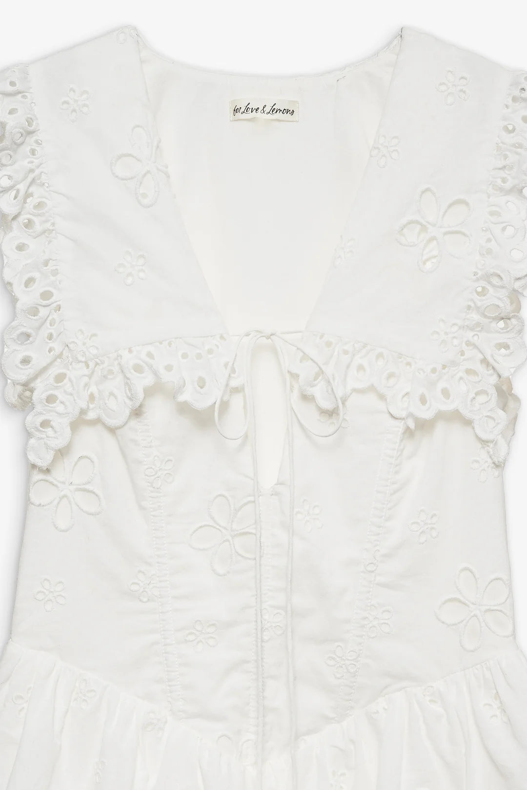 For Love & Lemons Women's Daisy Eyelet Tiered Cotton Fit & Flare Minidress - White - Mini dresses For Love & Lemons Women's Daisy Eyelet Tiered Cotton Fit & Flare Minidress - White - Mini dresses
