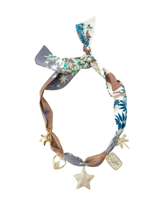 Ari Multi Charm Scarf Necklace
