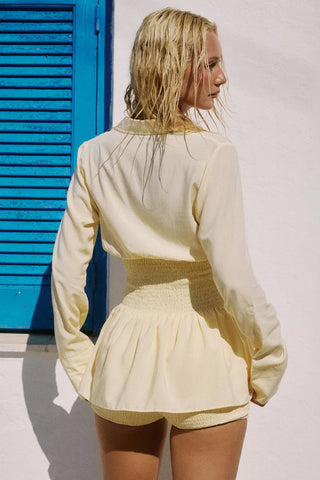 Adora Long Sleeve Shirred Shirt