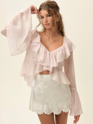 Lila Flare Top