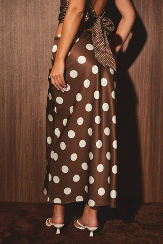 Satin Sasha Midi Skirt