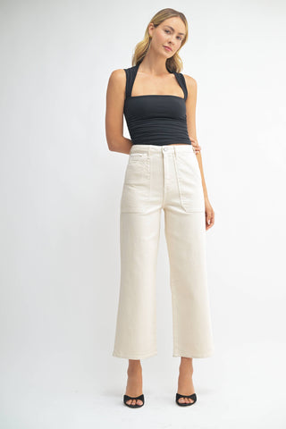 The Patch Pocket Wide Leg