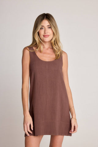 Rhea Dress in Brown