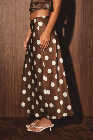 Satin Sasha Midi Skirt